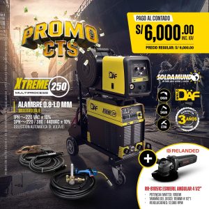 XTREME 250 - MÁQUINA DE SOLDAR MULTIPROCESO de 250 amperios